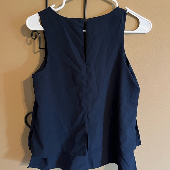 Banana Republic Deep Blue V-Neck Blouse - Picture 2 of 3